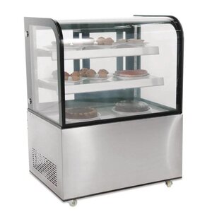 CHRselect Vitrine Réfrigérée sur Roulettes | 270L | Verre Courbé | Eclairage LED | 725x915x1275(h)mm