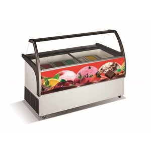 Combisteel Vitrine à Glace Curacao | 10x 5 Litres | 858x1457x1257(h)mm