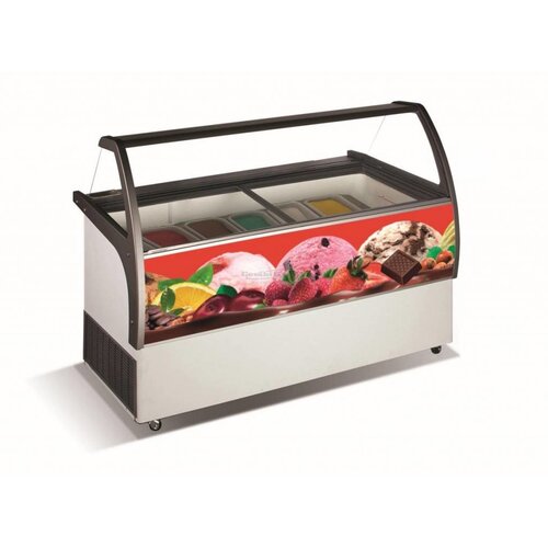 Combisteel Vitrine à Glace Malta | 13x 5 Litres | 858x1672x1257(h)mm