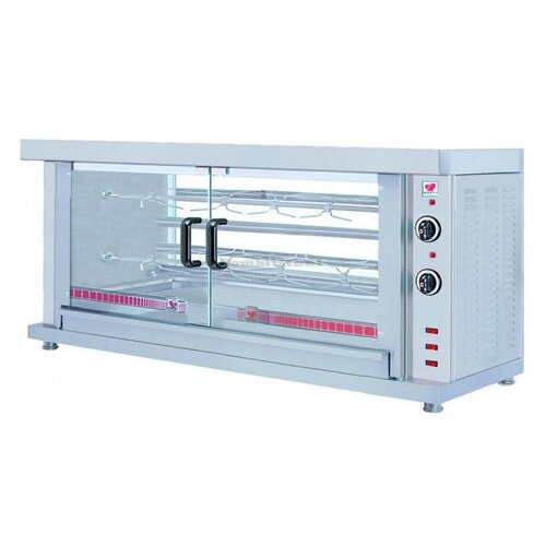 Combisteel Rôtissoire à Poulets Electrique | 2 Broches/10 Poulets | 5,2kW | 1320x460x660(h)mm
