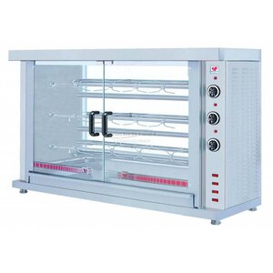 Combisteel Rôtissoire à Poulets Electrique | 3 Broches/15 Poulets | 7,8kW | 1320x460x855(h)mm