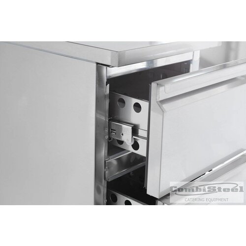 Combisteel Comptoir Réfrigéré Inox | 2 Tiroirs | 440x700x870(h)mm