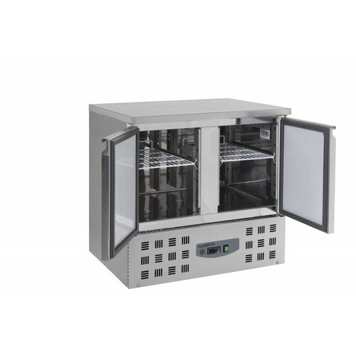 Combisteel Comptoir Réfrigéré Inox | 2 Portes | 900x700x870(h)mm | BASIC
