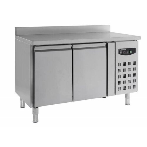Combisteel Comptoir Réfrigéré Inox | 2 Portes | Rebord | 1360x700x850(h)mm