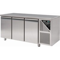 Comptoir Réfrigéré Inox | 3 Portes | Grilles 600x400mm | 1955x800x850(h)mm