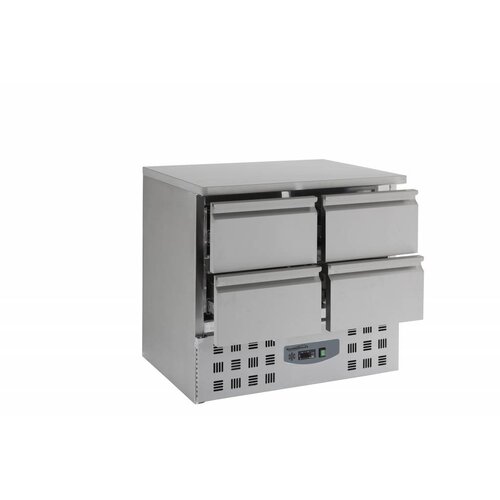 Combisteel Comptoir Réfrigéré Inox | 4 Tiroirs | 900x700x870(h)mm
