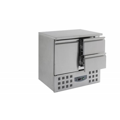 Combisteel Comptoir Réfrigéré Inox | 1 Porte 2 Tiroirs | 900x700x870(h)mm Combisteel Comptoir Réfrigéré Inox | 1 Porte 2 Tiroirs | 900x700x870(h)mm