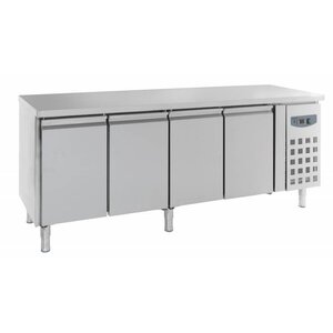 Combisteel Comptoir Réfrigéré Inox | 4 Portes | 2230x700x850(h)mm