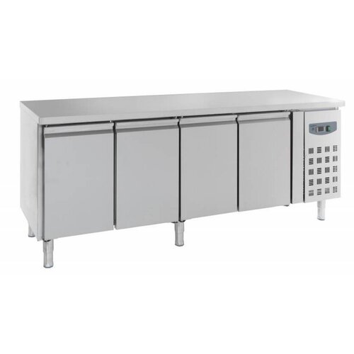 Combisteel Comptoir Réfrigéré Inox | 4 Portes | 2230x700x850(h)mm