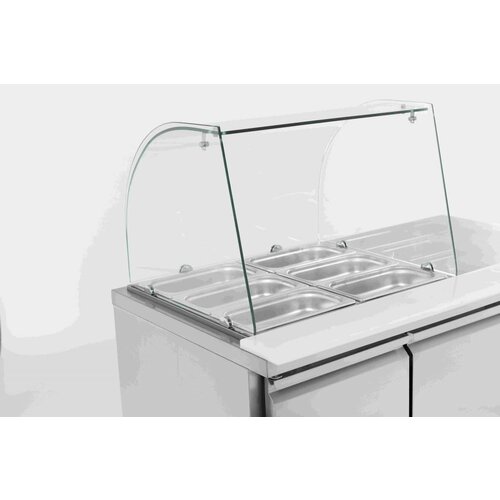 Combisteel Comptoir Réfrigéré Inox | 2 Portes | GN1/1 | 1360x700x1365(h)mm