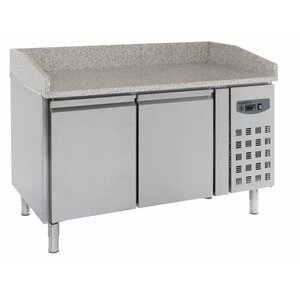 Combisteel Comptoir à Pizza Inox | 2 Portes | 1510x800x1000(h)mm