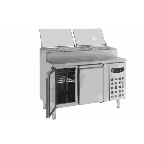 Combisteel Saladette Inox | 2 Portes | 1360x700x1085(h)mm