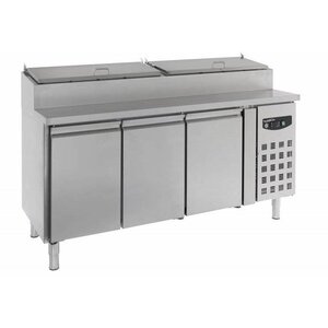Combisteel Saladette Inox | 3 Portes | 8x GN1/3 | 1795x700x1085(h)mm