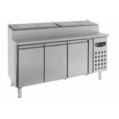 Combisteel Saladette Inox | 3 Portes | 8x GN1/3 | 1795x700x1085(h)mm