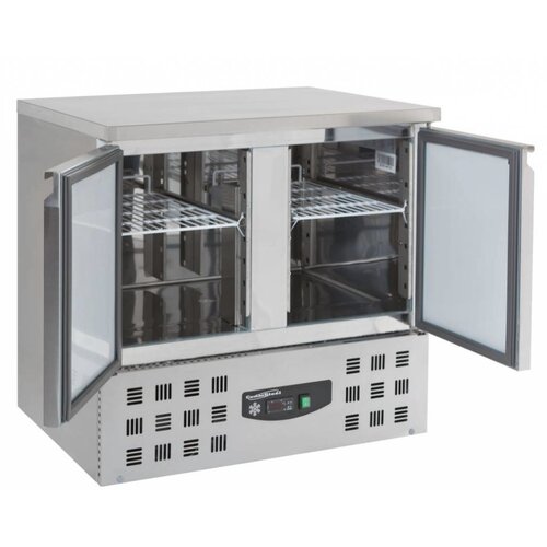Combisteel Comptoir Congelé Inox | 2 Portes | Moteur Dessous | 950x700x855(h)mm