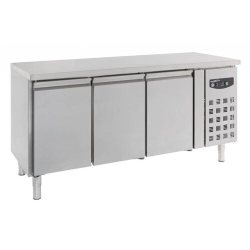 Combisteel Comptoir Congelé Inox | 3 Portes | 402 Litres |1800x700x860(h)mm