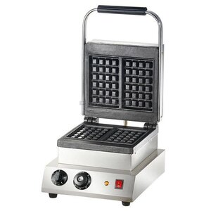 Combisteel Gaufrier Inox | Gaufres de Bruxelles | 2kW | 300x450x250(h)mm