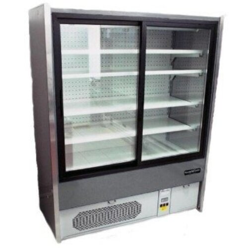 Combisteel Meuble Réfrigéré Gris | +1/+10°C | 4 Etagères | Portes Coulissantes |  Disponibles en 3 Largeurs