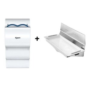 Dyson Set Dyson Airblade AB14 Blanc + Bac d'égouttage Blanc | Protection Murale Inclus Dyson Set Dyson Airblade AB14 Blanc + Bac d'égouttage Blanc | Protection Murale Inclus
