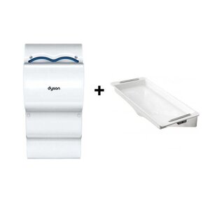 Dyson Set Dyson Airblade AB14 Blanc + Bac d'égouttage Blanc | Sans Protection Murale Dyson Set Dyson Airblade AB14 Blanc + Bac d'égouttage Blanc | Sans Protection Murale