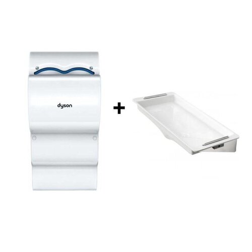 Dyson Set Dyson Airblade AB14 Blanc + Bac d'égouttage Blanc | Sans Protection Murale Dyson Set Dyson Airblade AB14 Blanc + Bac d'égouttage Blanc | Sans Protection Murale