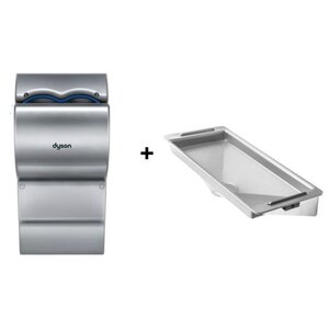 Dyson Set Dyson Airblade AB14 Gris + Bac d'égouttage Gris | Sans Protection Murale Dyson Set Dyson Airblade AB14 Gris + Bac d'égouttage Gris | Sans Protection Murale