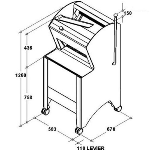 Sofinor Coupeuse à Pain Blanc | Semi-Automatique | Pain par le Dessus | 550W
