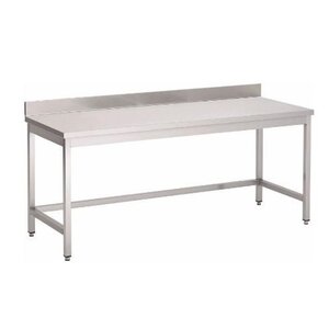 Gastro M Table de Travail Inox + Rebord | USAGE INTENSIF | 700(p)x850(h)mm | 8 Largeurs Différentes