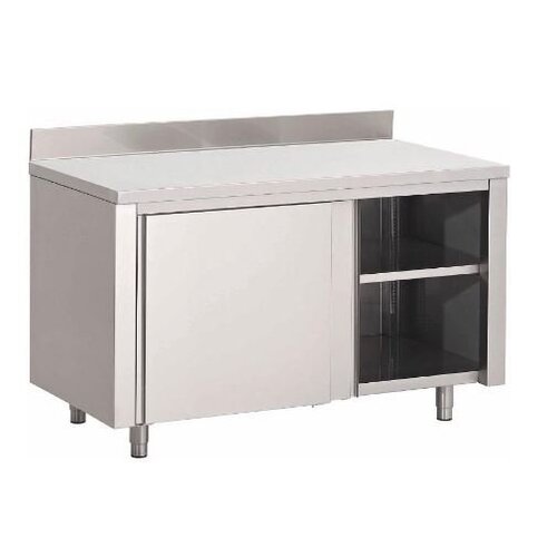 Gastro M Meuble de Travail Inox + Rebord | USAGE INTENSIF | 700(p)x850(h)mm | 7 Largeurs Différentes