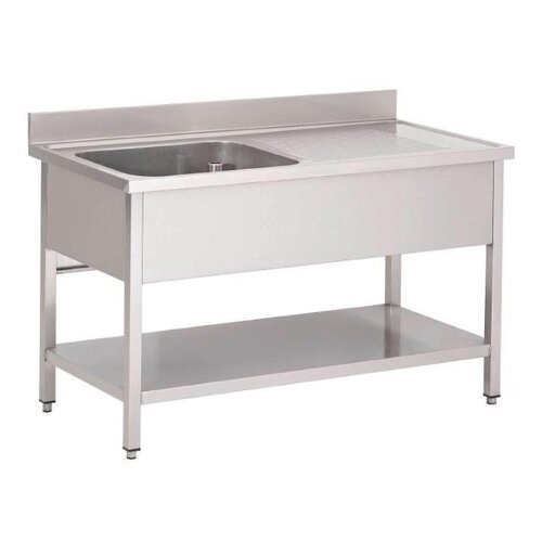 Gastro M Table de Prélavage Inox | 1 Evier + Étagère Basse | USAGE INTENSIF | 700x850(h)mm | 3 Largeurs Différentes Gastro M Table de Prélavage Inox | 1 Evier + Étagère Basse | USAGE INTENSIF | 700x850(h)mm | 3 Largeurs Différentes