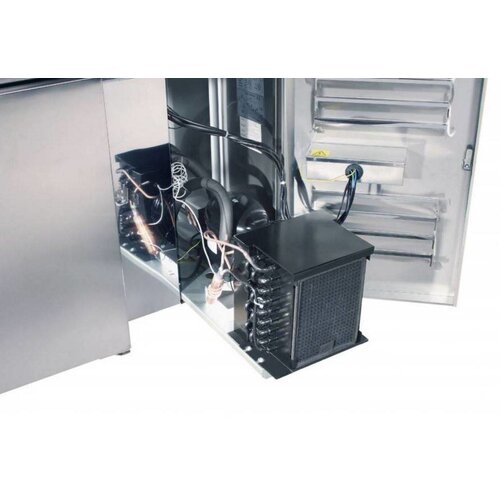 Saro Comptoir à Pizza 14 x 1/3GN | Plan de travail Granit | 4 Portes | 2500x850x1080-1140(h)mm