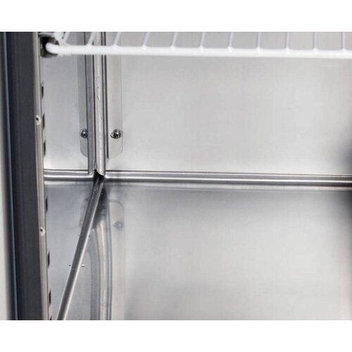 Saro Comptoir à Pizza 14 x 1/3GN | Plan de travail Granit | 4 Portes | 2500x850x1080-1140(h)mm