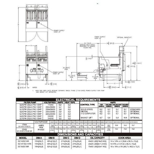 PITCO Friteuse Électrique COMPUTER | Pitco Solstice SE14SC | 17kW | Huile 23kg | 60Kg/u | 397x873x864(h)mm