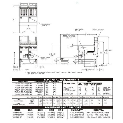PITCO Friteuse Électrique COMPUTER | Pitco Solstice SE14T | 8,5kW | Huile 11,5kg | 75Kg/u | 397x873x864(h)mm