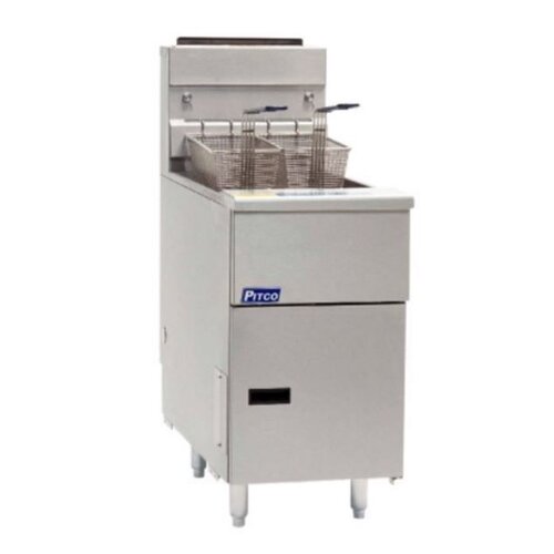 PITCO Friteuse Gaz MILIVOLT | Pitco Solstice SG14S | 32kW | Huile 23Kg | 60Kg/u | 397x864x864(h)mm