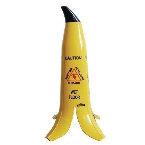 CHRselect Cône sol glissant multilingue | Banana | 60(h)cm