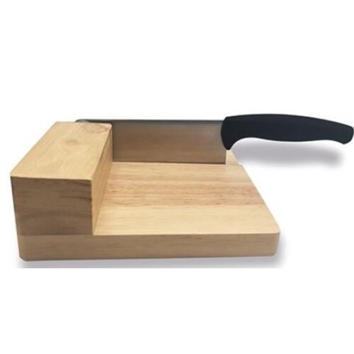 CHRselect Coupe-Fromage avec Planche en Bois | Couteau Inox Inclus | 220x290x60(h)mm