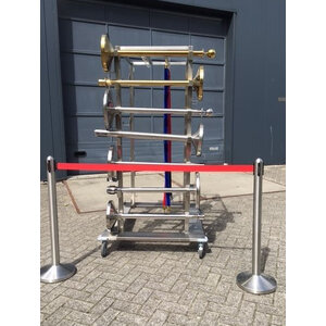 CHRselect Chariot de Transport Piliers | INOX Usage Intensif | Pour 14 Piliers et 14 Cordes CHRselect Chariot de Transport Piliers | INOX Usage Intensif | Pour 14 Piliers et 14 Cordes