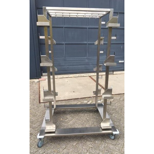 CHRselect Chariot de Transport Piliers | INOX Usage Intensif | Pour 14 Piliers et 14 Cordes