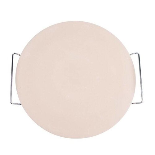 CHRselect Pierre à Pizza Ronde | Support Métal de Service Inclus | Ø380mm