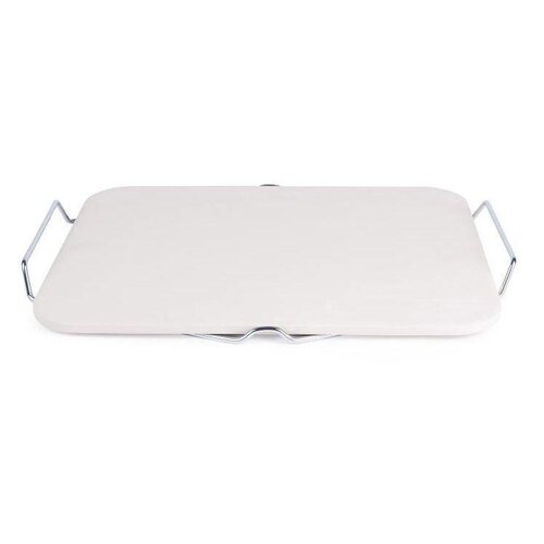 CHRselect Pierre à Pizza Rectangulaire | Support Métal de Service Inclus | 380x305mm