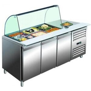 Saro Saladette Inox | Modele Vitrine | 1790x700x1360(h)mm