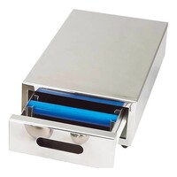Bac pour Marc de Café | Bac Inox | Barre Plastique | 400x230x120(h)mm