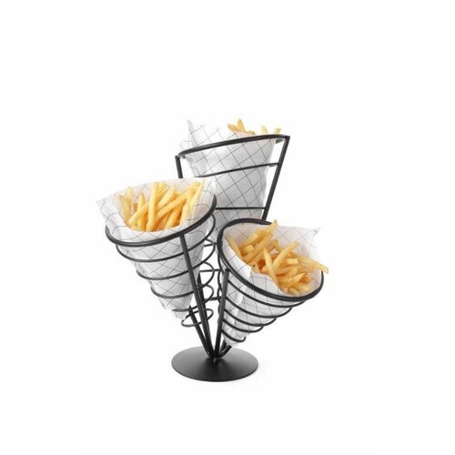 Hendi Support pour 3 Cornets de Frites | 270x270x280(h)mm