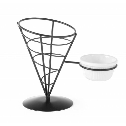Hendi Support pour Cornet de Frites | Emplacement Bol à Sauce | 210x110x172(h)mm