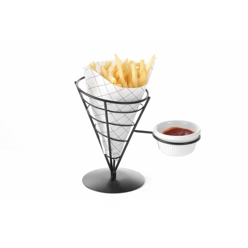 Hendi Support pour Cornet de Frites | Emplacement Bol à Sauce | 210x110x172(h)mm