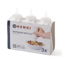 Lot de 3 Flacons Distributeur Easy Squeeze | Transparent | Disponibles en 3 Tailles