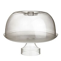 Plateau avec Cloche | Plastique Transparent | Ø330x240(h)mm