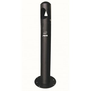 Saro Cendrier Noir | Bac Amovible | Ø290x1000(h)mm Saro Cendrier Noir | Bac Amovible | Ø290x1000(h)mm