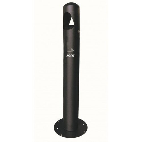 Saro Cendrier Noir | Bac Amovible | Ø290x1000(h)mm Saro Cendrier Noir | Bac Amovible | Ø290x1000(h)mm